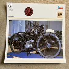 CZ 100 cm3 1938 carte moto