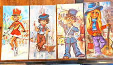 4 Panneaux panonceaux déco posters POULBOT - TITI PARISIEN -