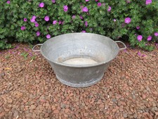 ancienne bassine en zinc galva