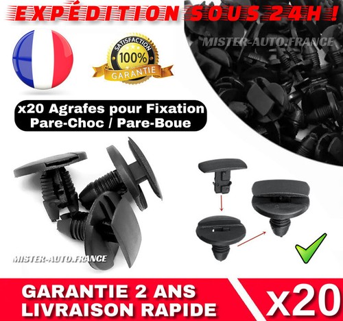 Agrafe fixation pare choc - fixation, pare-choc
