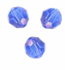SITE  FRANÇAIS....20 PERLES Rondes 5000 SWAROVSKI ® ELEMENTS 4 mm SAPPHIRE