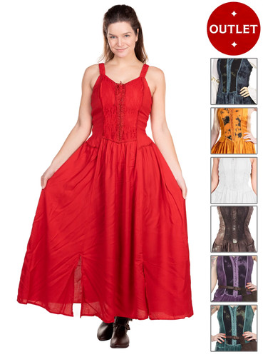 Robe médiévale lacets et - médiévale, à
