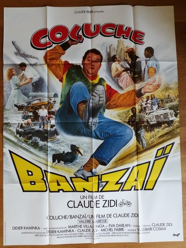 Coluche banzai affiche cinema - coluche,