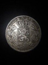 Pièce de 5 francs argent Léopold II Roi des Belges 1869