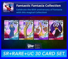 FANTASTIC FANTASIA SR+RARE+UC 30 CARD SET-TOPPS DISNEY COLLECT