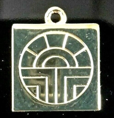 Pendentif dore carre - dore,