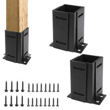 Kit de base de poteau réglable pour poteaux en bois clôture de pergola de terr