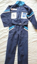 combinaison bleu publicitaire Rallye  mécanicien pilote ASAC sponsor EDF GDF