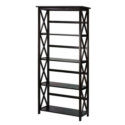 Espresso wood 4 shelf - espresso, 4-shelf