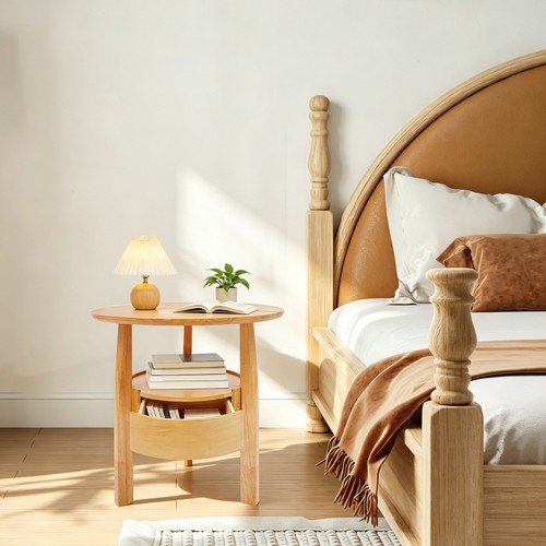 Round side table - table, with