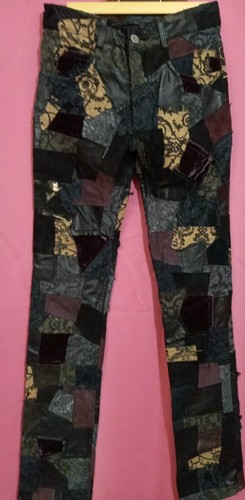 Patchwork leather luxe pants - patchwork,