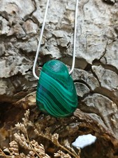 Pendentif en Malachite/Pierre