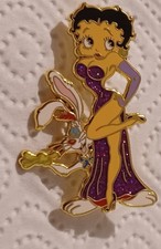 PIN'S PIN GORGEOUS BETTY BOOP PURPLE SEQUINED PURPLE SHEATH EVENING DRESS 50EX