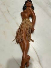 WOW 1946 LL Rittgers Chalkware Brunette Hula Girl Wall Hanger EXTREMELY RARE!