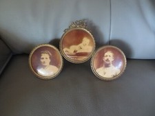ancien cadre photo rond triple