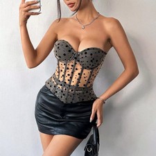 Corset Femme Noir Transparent