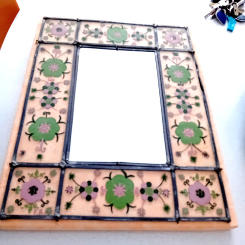 Miroir vintage cadre verre - vintage,