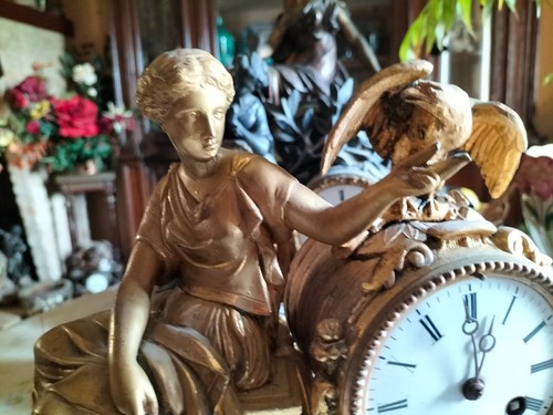 Pendule bronze doré - bronze, ou