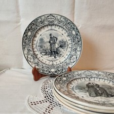 Assiettes Parlantes Le Juif Errant De Jules Vieillard, Terre De Fer 19ème