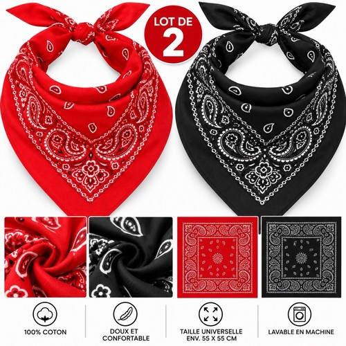 Pack lot bandanas rouge - lot, de