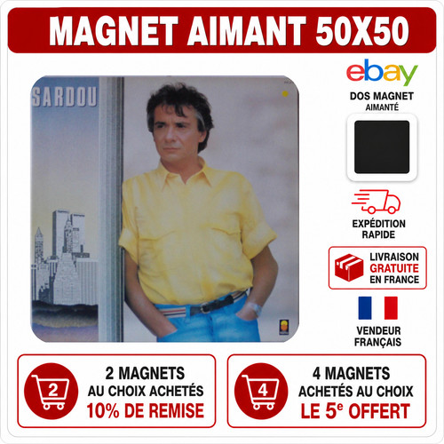 Magnet michel sardou 5x5 - sardou, v5