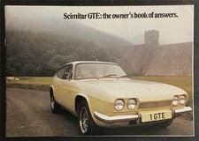 RELIANT Scimitar GTE Car Sales Brochure Sept 1973