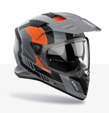 Enduro Casque de Sécurité Casque Cross Moto Quad Airoh BANDIT Horn Gris Orange