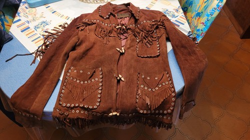 Rare veste frange daim - veste,
