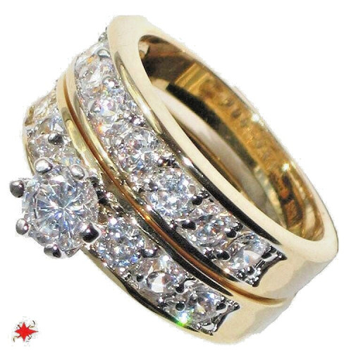 Mariage bague parure zircone - parure,