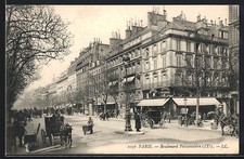 Old postcard Paris, Boulevard Poissonière 