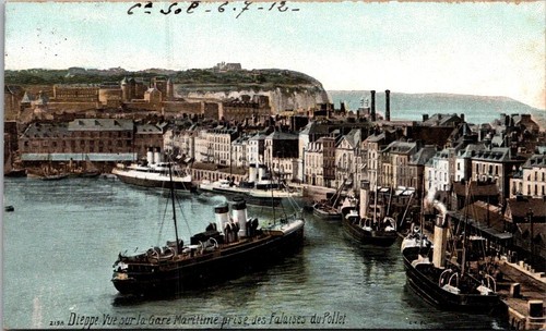 46045 cpa dieppe vue sur - cpa,