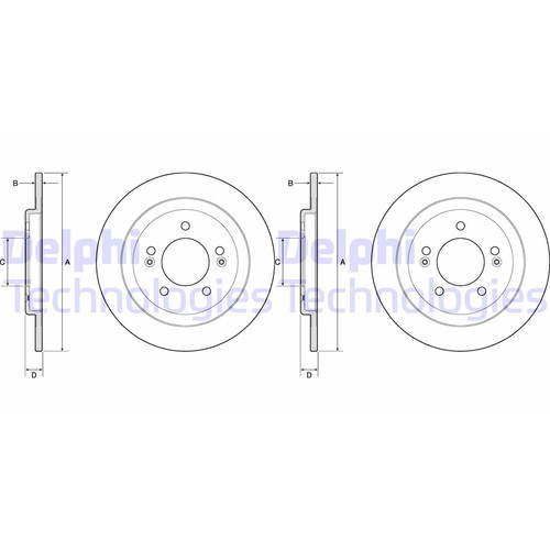 Delphi disques frein - 2x,