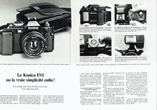 Publicité Advertising 107  1979   Konica FS1 ( 2pages) appareil photo