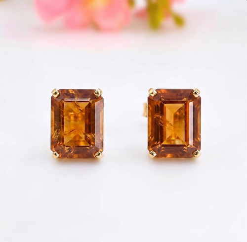 Naturel hessonite 14k plaqué - naturel,