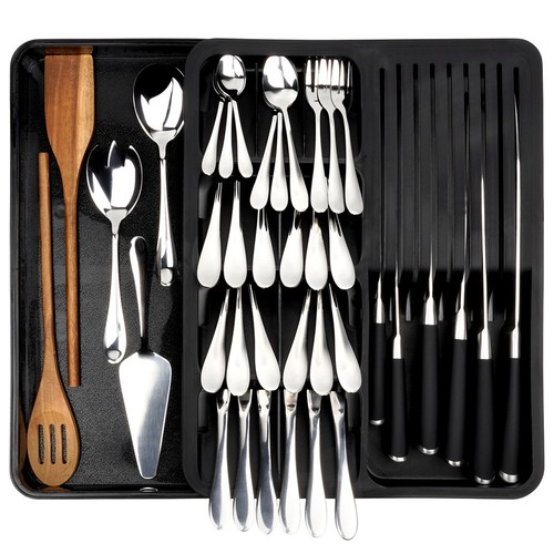 Range couverts extensible noir - range-couverts,
