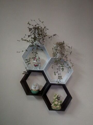 Hexagon shelf pc black - 1,