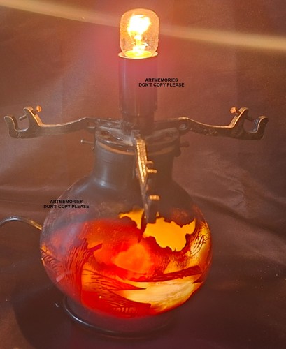 Lampe style gallé - , 22