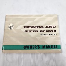 OEM Original Honda Owner's Manual Book -  1966 CB450 Cb 450 Black Bomber K0