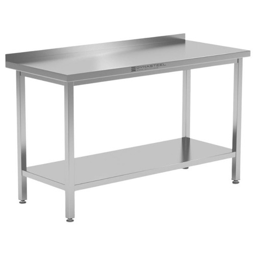 Table inox avec dosseret - dosseret, et