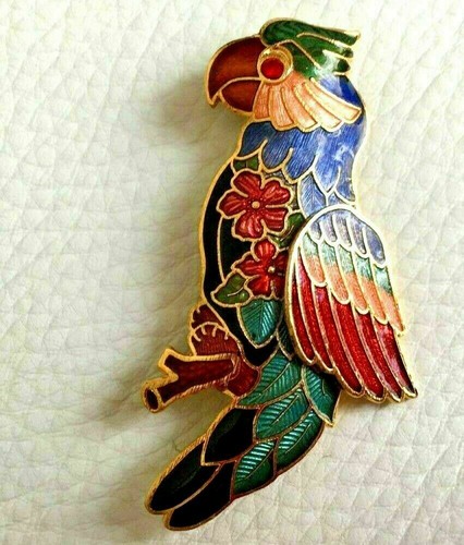 Grande broche vintage émail - broche,