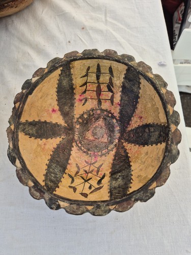 Ancien bol décoratif terre - ancien, en