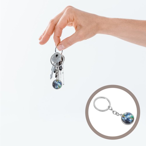 Earth globe keychain - earth,