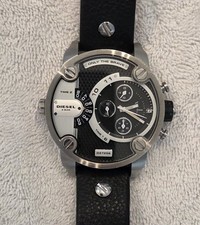 Diesel DZ7256 SILVER TONE Black “Only The Brave” Men's Wristwatch