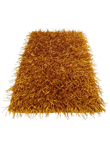 Tapis shaggy ocre moderne - shaggy,