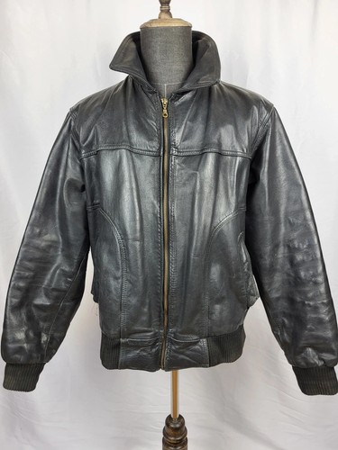 Redskins black leather blouson - redskins,
