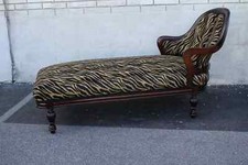 Charming Regency Style Maple Chaise Longue, New Upholstery