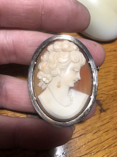 Broche 1930 portrait camée - broche,