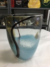 Vase Italien Vintage En Verre Années 80