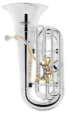 Tuba Sib en Plastique Argenté Legere 4 Valves Perinet avec Housse Embouchure Set