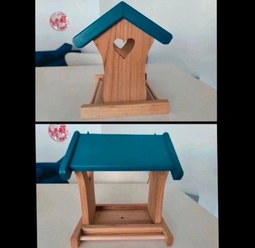 Wooden bird feeder